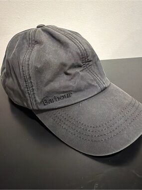 Barbour Black Washed Cotton Baseball Cap